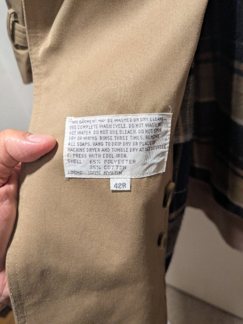 Stormport Khaki Trenchcoat 42R Men's Medium - Picture 2 of 7